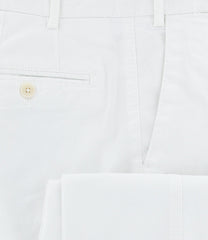 Luigi Borrelli White Solid Pants - Slim - (10CLASSP100110) - Parent