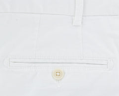 Luigi Borrelli White Solid Pants - Slim - (10CLASSP100110) - Parent