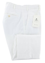 Luigi Borrelli White Solid Pants - Slim - 42/58 - (P100110)