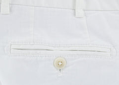 Luigi Borrelli White Solid Pants - Slim - (P100110) - Parent