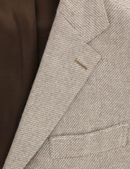 Luigi Borrelli Light Brown Cashmere Solid Coat - 40/50 - (26295)