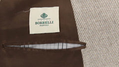Luigi Borrelli Light Brown Cashmere Solid Coat -  38/48 - (26295)