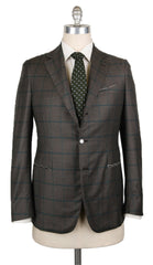Luigi Borrelli Dark Brown Window Pane Suit - 40/50 - (CA817174)