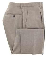 Luigi Borrelli Cream Wool Solid Suit - (LB1016174) - Parent