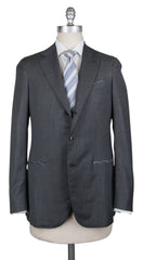 Borrelli Charcoal Gray Virgin Wool Striped Suit - 40/50 - (201803123)