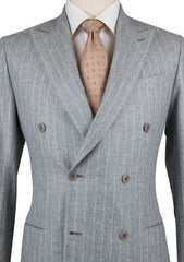 Luigi Borrelli Gray Wool Striped Suit - (LB4043171R8) - Parent