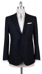 Luigi Borrelli Blue Wool Striped Sportcoat - 42/52 - (B4222123R8)