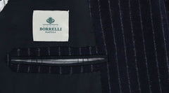 Luigi Borrelli Blue Wool Striped Sportcoat - 42/52 - (B4222123R8)