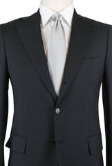 Borrelli Black Wool Solid Suit - 46/56 - (B9062541101LIPARI)