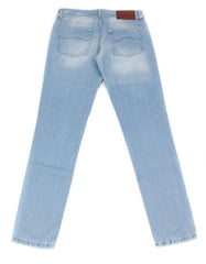 New $425 Luigi Borrelli Denim Blue Jeans - Extra Slim - ��33/49 - (CAR03211646)