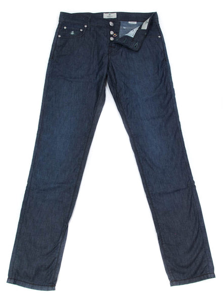 Luigi Borrelli Denim Blue Jeans - Extra Slim - 35/51 - (CAR07611570)