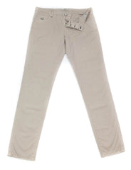 Luigi Borrelli Beige Solid Pants - Super Slim - 33/49 - (CAR2581530)
