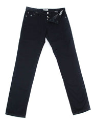 Luigi Borrelli Midnight Navy Blue Solid Pants - 42/58 - (CAR2931511)