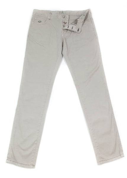 Luigi Borrelli Beige Solid Pants - Super Slim - 40/56 - (CAR2931523)