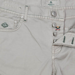 Luigi Borrelli Beige Solid Pants - Super Slim - 33/49 - (CAR2931523)