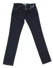 Luigi Borrelli Midnight Navy Blue Solid Pants - 30/46 - (CARSS00711091)