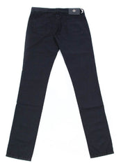 Luigi Borrelli Midnight Navy Blue Solid Pants - 30/46 - (CARSS00711091)