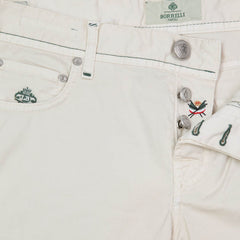 Luigi Borrelli Cream Solid Pants - Super Slim - 40/56 - (CARSS29310503)