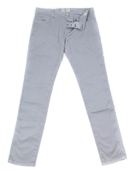 Luigi Borrelli Gray Solid Pants - Super Slim - 30/46 - (CARSS29310540)