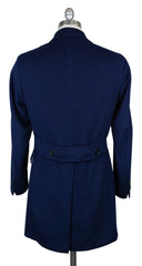 Luigi Borrelli Navy Blue Solid Coat - (CUROMA213170) - Parent