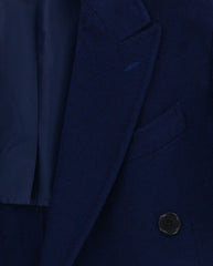 Luigi Borrelli Navy Blue Solid Coat - (CUROMA213170) - Parent