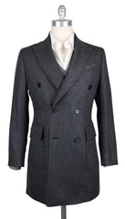 Luigi Borrelli Gray Wool Herringbone Coat - 36/46 - (LBCOAT217991)