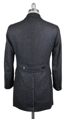 Luigi Borrelli Gray Wool Herringbone Coat - (LBCOAT217991) - Parent