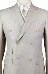 Luigi Borrelli Beige Solid Sportcoat - 40/50 - (DP6B23623R8)