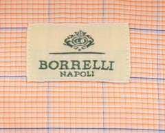 Luigi Borrelli Orange Plaid Shirt - Slim - 15.75/40 - (DR2303OVIDIO)