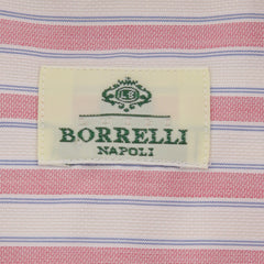 Luigi Borrelli Pink Striped Shirt - Extra Slim - 15.75/40 - (EV1815RIO)