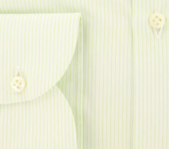 Borrelli Green Striped Shirt - Extra Slim - 15.75/40 - (EV2025QUINTO)