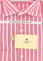 Borrelli Pink Striped Shirt - Extra Slim - 15.75/40 - (EV20440GIANNI)