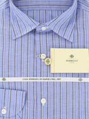 Luigi Borrelli Blue Striped Shirt - Slim - (GB997) - Parent