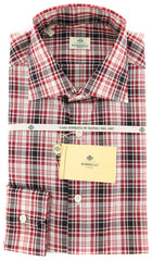 Luigi Borrelli Red Check Shirt - Extra Slim - 15.75/40 - (EV2330RIO)
