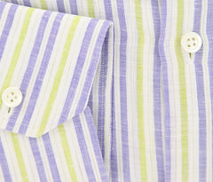 Luigi Borrelli Blue Striped Shirt - Extra Slim - 15.5/39 - (EV251RALPH)