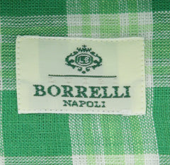 Luigi Borrelli Green Plaid Shirt - Extra Slim - 15/38 - (EV289LIVIO)
