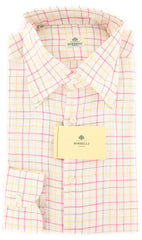 Luigi Borrelli Pink Plaid Shirt - Extra Slim - 15.5/39 - (EV321LIVIO)