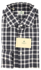 Luigi Borrelli Gray Plaid Cotton Shirt - Extra Slim - 16/41 - (YS)