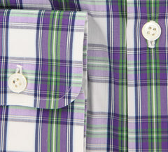 Luigi Borrelli Purple Plaid Cotton Shirt - Extra Slim - (YP) - Parent