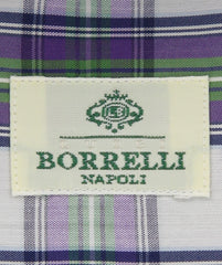 Luigi Borrelli Purple Plaid Cotton Shirt - Extra Slim - (YP) - Parent