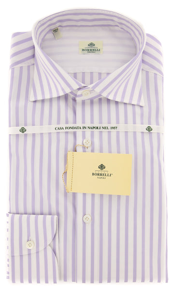 Borrelli Lavender Purple Shirt - Extra Slim - 15/38 - (EVTS3082GIANNI)