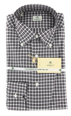 Luigi Borrelli Brown Shirt - Extra Slim - 15.75/40 - (EV410160STEFANO)