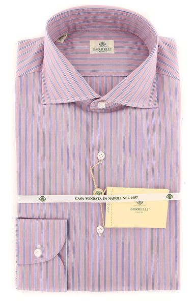 Luigi Borrelli Purple Striped Cotton Shirt - Extra Slim - (KV) - Parent
