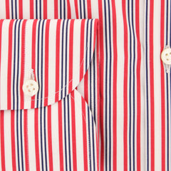 Luigi Borrelli Red Striped Cotton Shirt - Extra Slim - (KY) - Parent