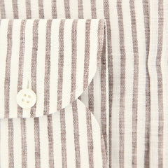 Luigi Borrelli Brown Striped Shirt - Extra Slim - (LB241BRN) - Parent