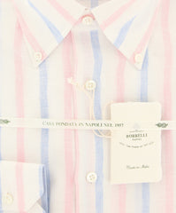 Luigi Borrelli Pink Striped Shirt - Extra Slim - (70LB936) - Parent