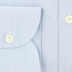 Luigi Borrelli Light Blue Striped Shirt - (EV0610574GIANNI) - Parent