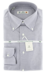 Luigi Borrelli Gray  Shirt - Extra Slim - 15/38 - (30LB116)