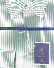 Luigi Borrelli Green Striped Shirt - (EV0628850STEFANO) - Parent