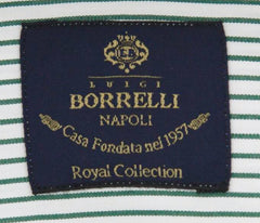 Luigi Borrelli Green Striped Shirt - (EV0628850STEFANO) - Parent